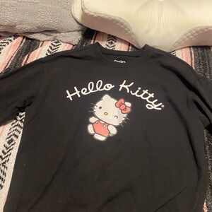 Hello Kitty Black Sweatshirt with Red and Pink Details